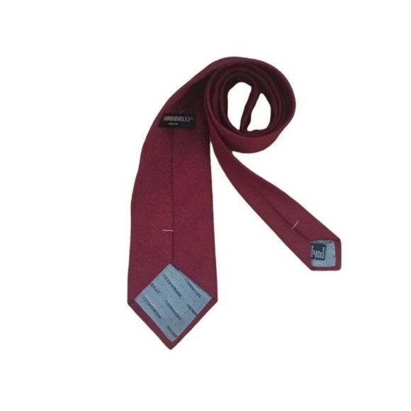 GIORGIO REDAELLI Solid Red Silk Tie ITALY 60"/ 3.7" EC - Picture 3 of 9